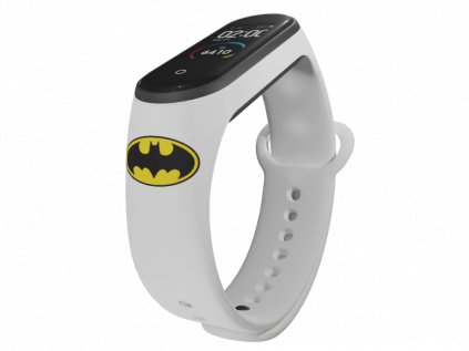 Náhradní náramek Mi band 3/4/5/6/7  Batman - LogoNáhradní náramek Mi band 3/4/5/6  Batman - Logo bílý