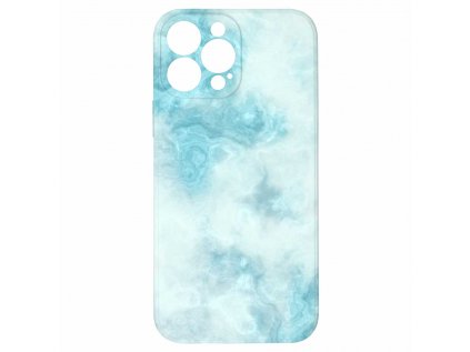Světle modrý mramor pro iPhone 13 Pro Maxsvetle modry