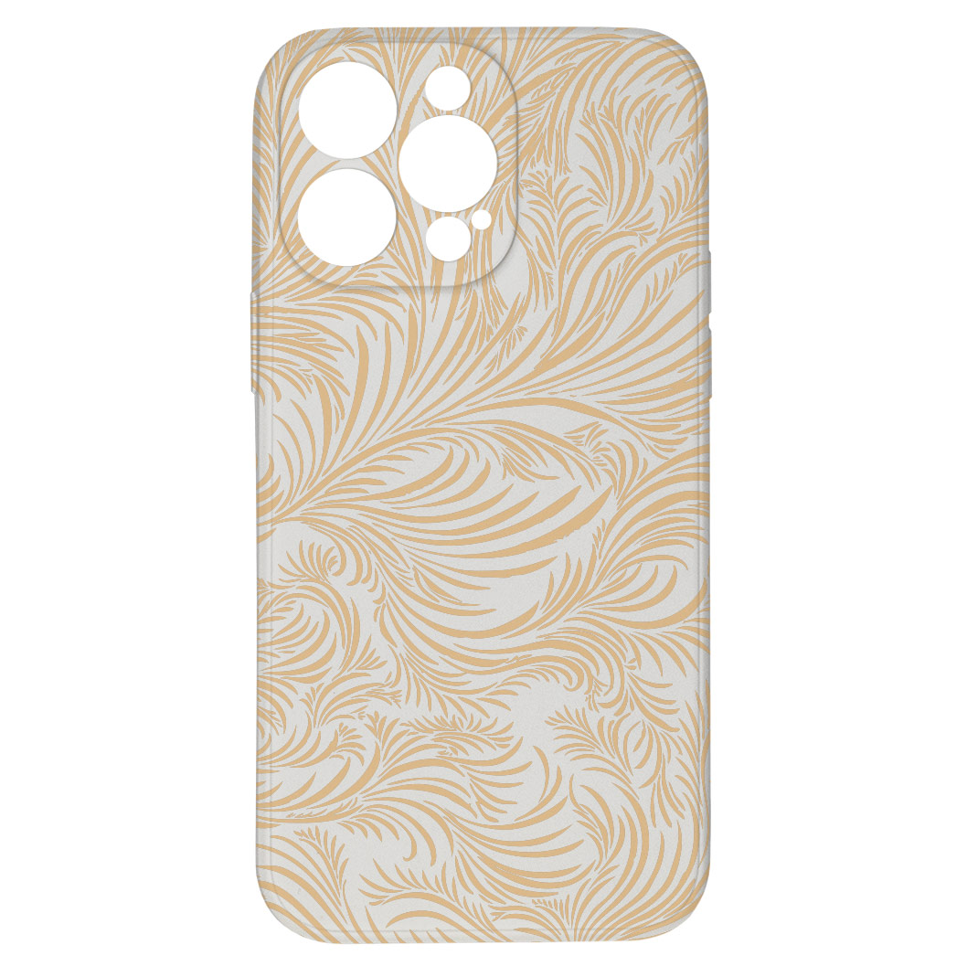 Levně Kryt Zlaté listy pro iPhone 14 Pro Max