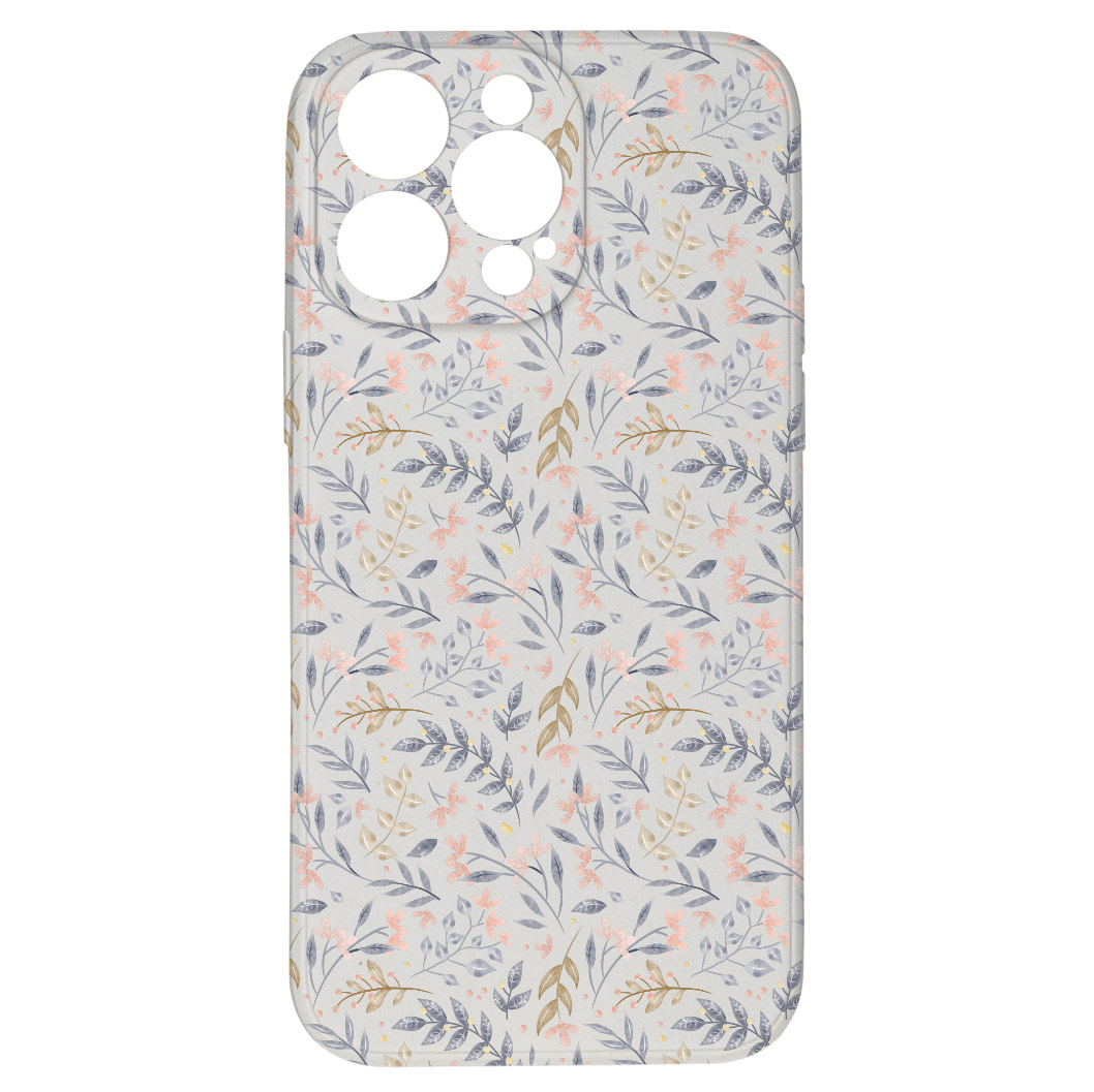 Levně Kryt Kytky bílý pro iPhone 14 Pro Max