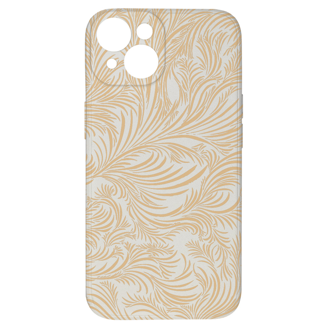 Levně Kryt Zlaté listy pro iPhone 14