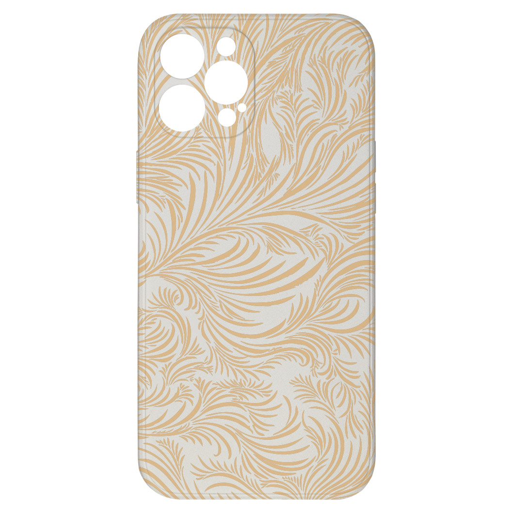 Levně Kryt Zlaté listy pro iPhone 12 Pro Max