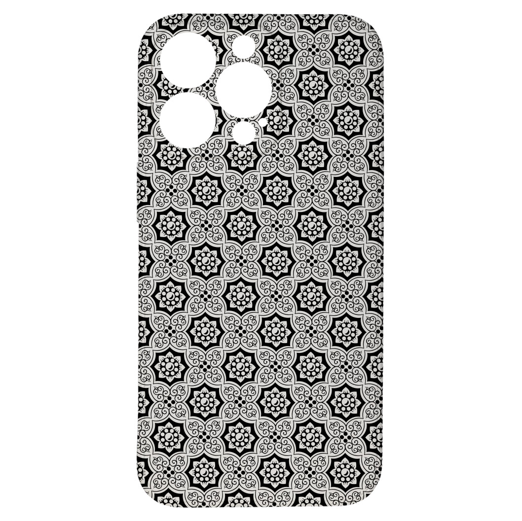 Levně Kryt Květiny černý pro iPhone 12 Pro