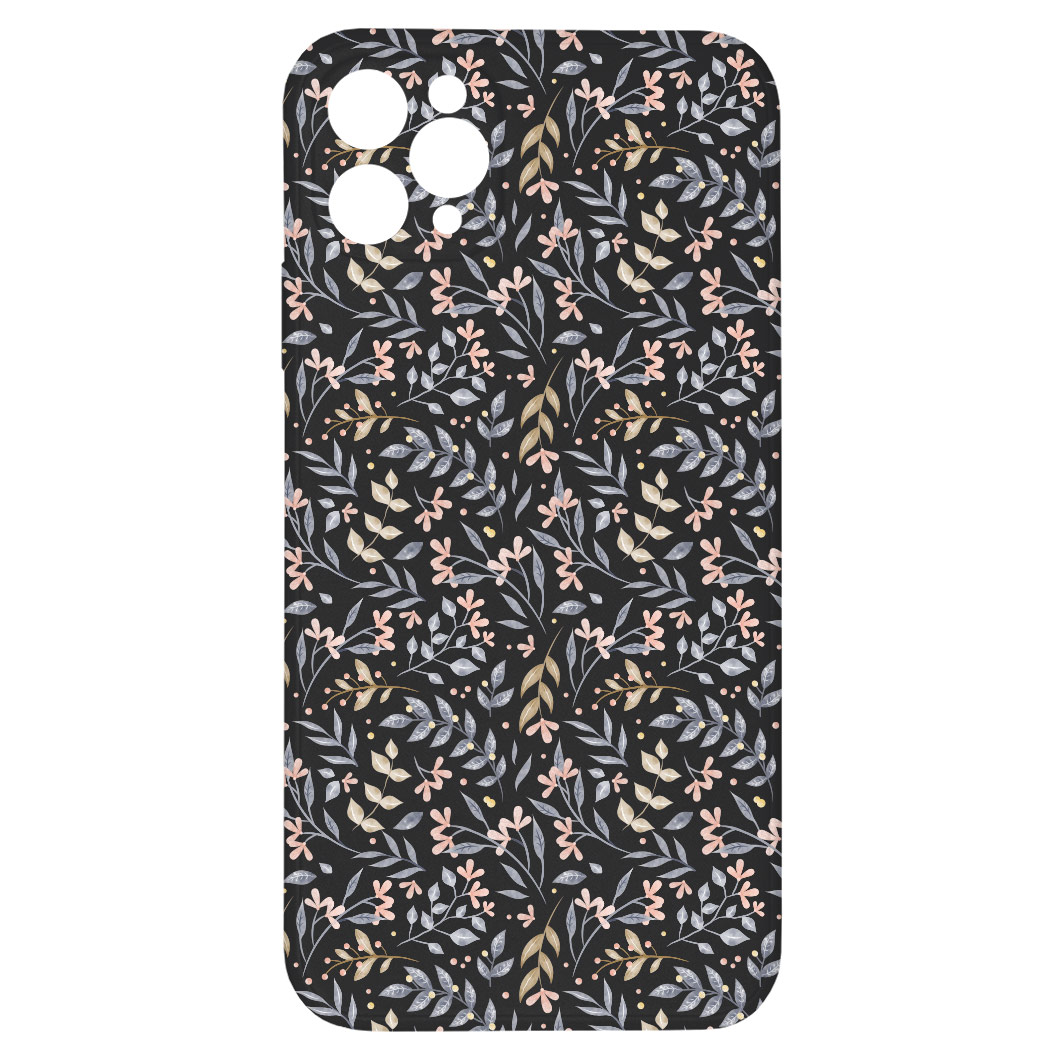 Levně Kryt Kytky černý pro iPhone 11 Pro Max