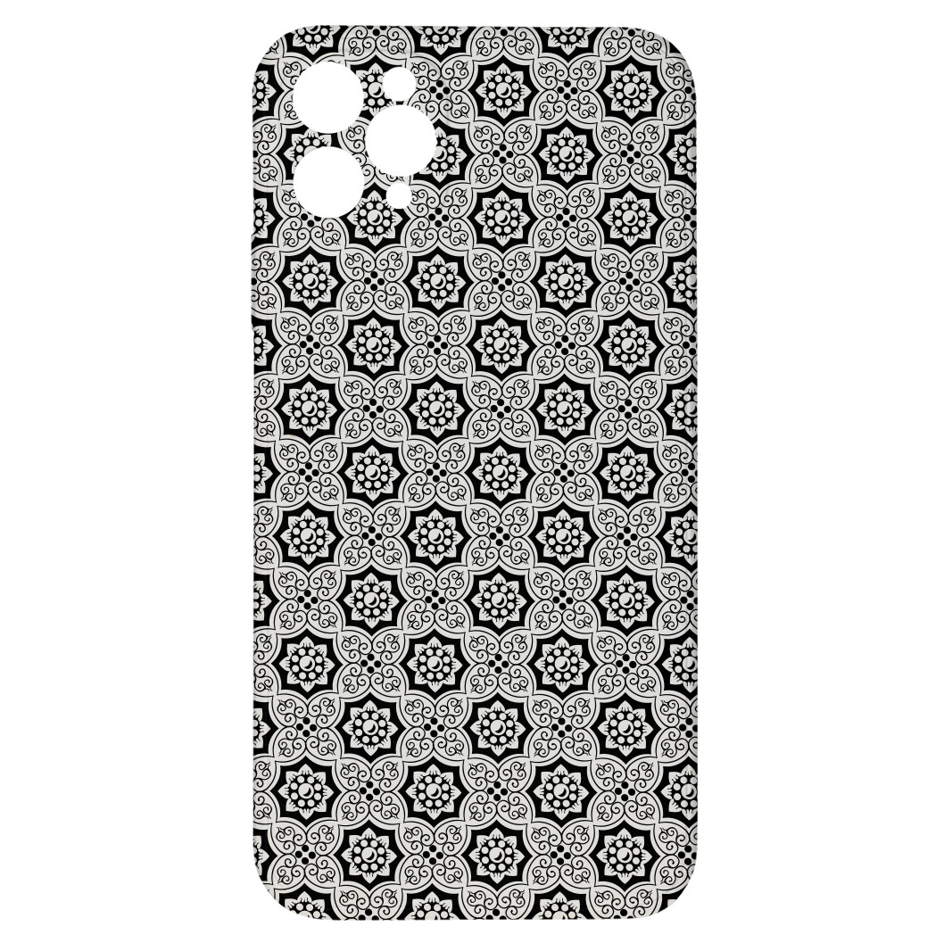 Levně Kryt Květiny černý pro iPhone 11 Pro Max