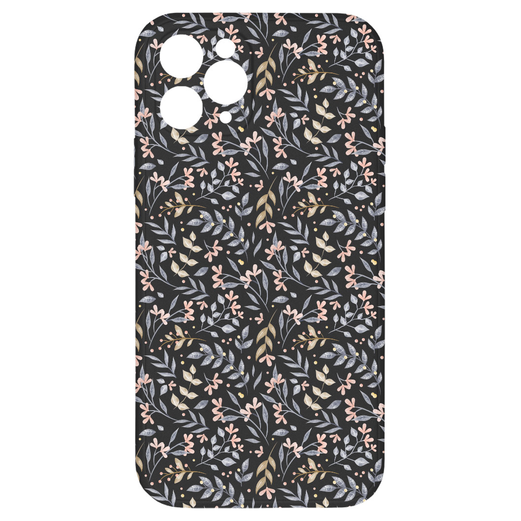 Levně Kryt Kytky černý pro iPhone 11 Pro