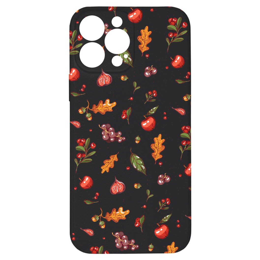 Levně Kryt Podzimní nadílka černý pro iPhone 13 Pro Max