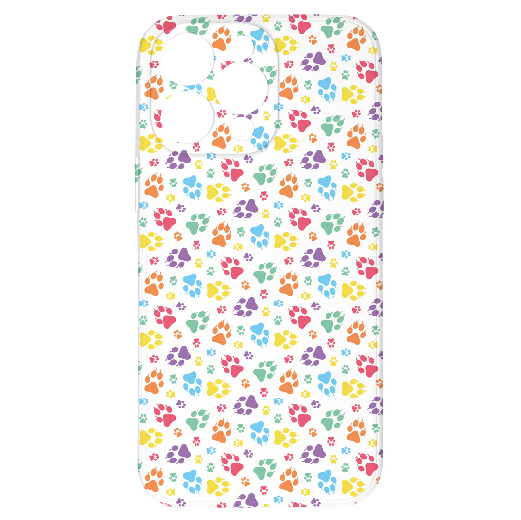 Levně Kryt Barevné tlapičky pro iPhone 14 Pro