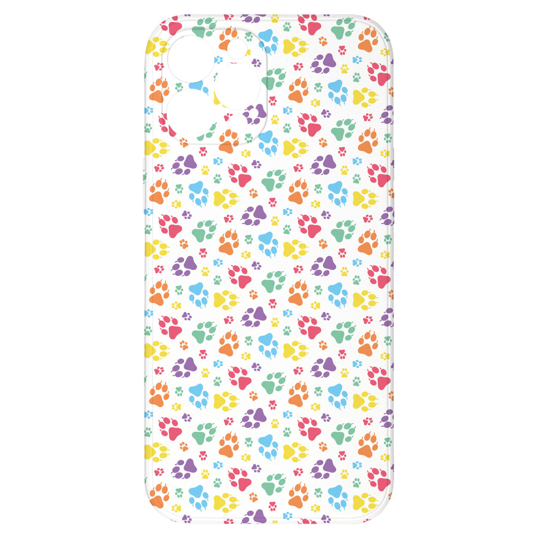 Levně Kryt Barevné tlapičky pro iPhone 12 Pro Max