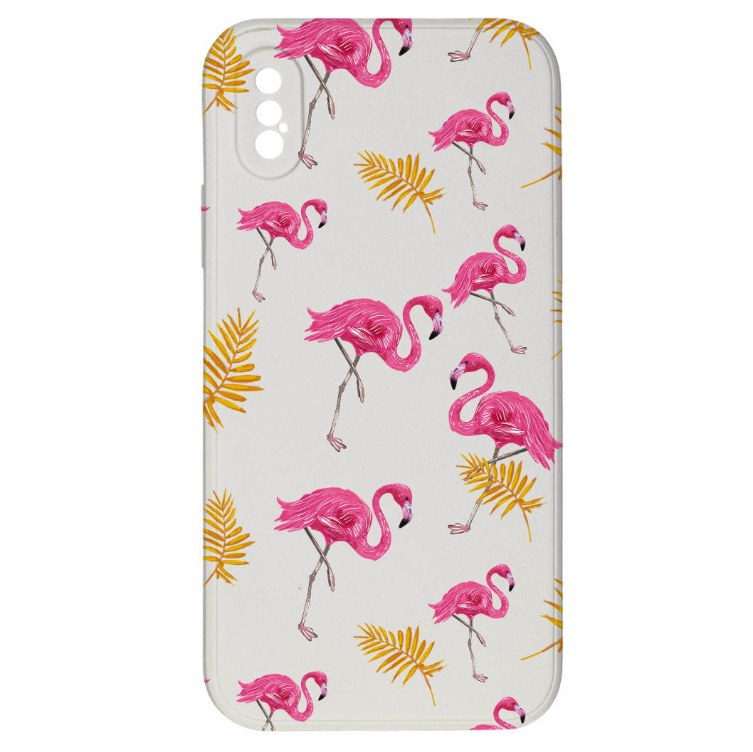 Levně Kryt Plameńácí pro iPhone X/XS