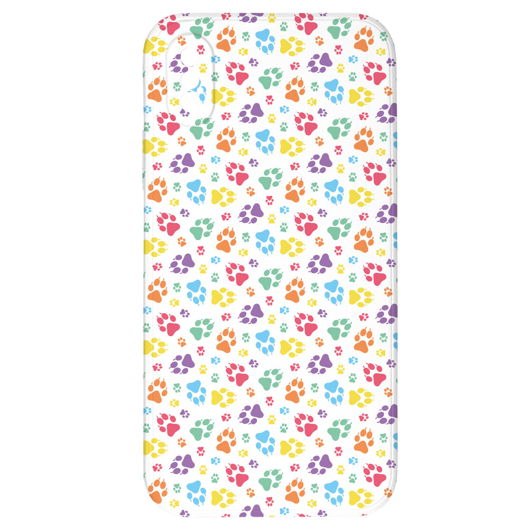 Levně Kryt Barevné tlapičky pro iPhone X/XS