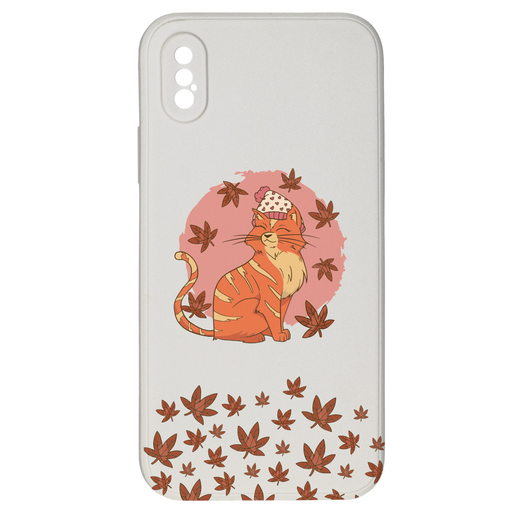 Kryt Kočka v listí pro iPhone X/XS
