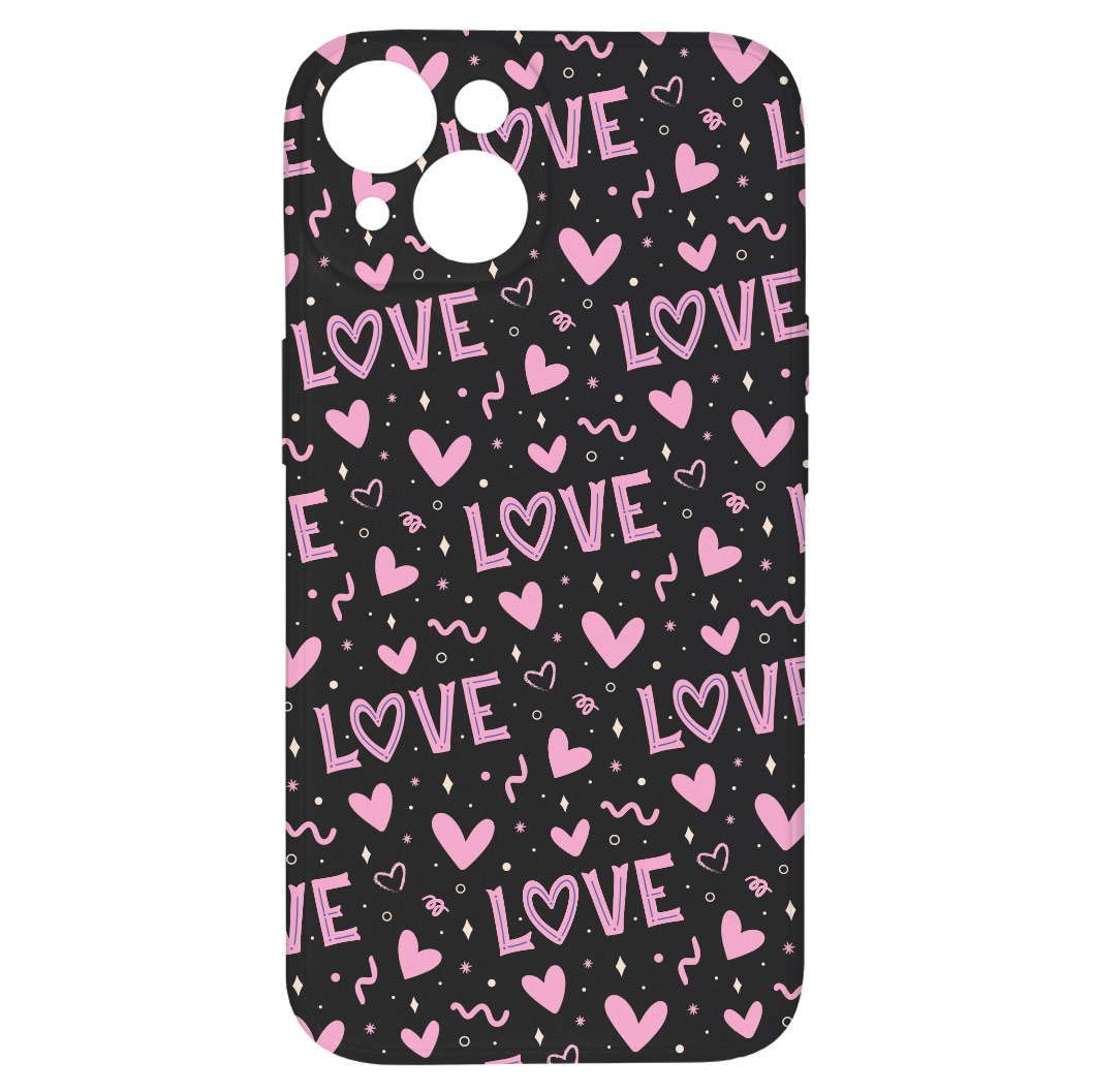 Levně Kryt Love černý pro iPhone 14
