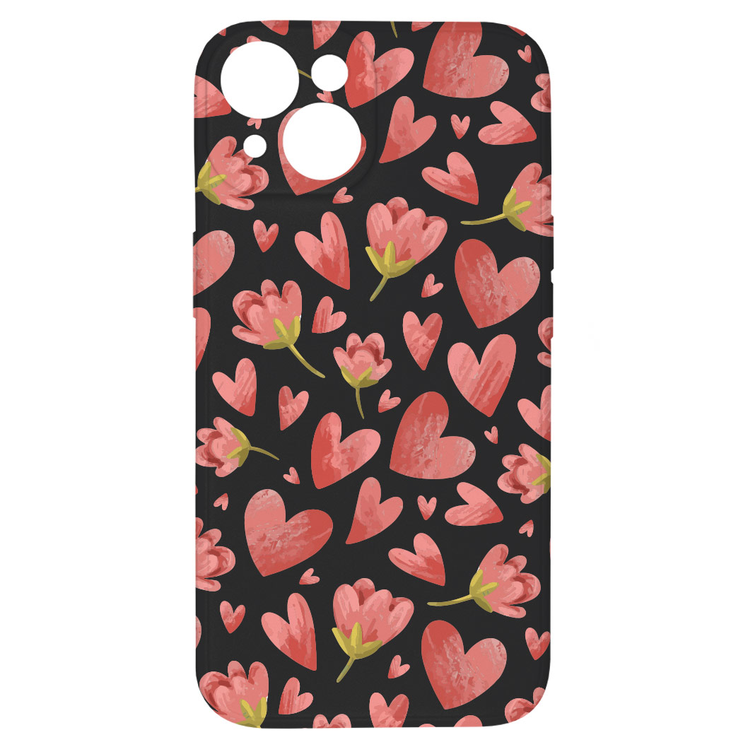 Levně Kryt Valentýnský kryt černý pro iPhone 14