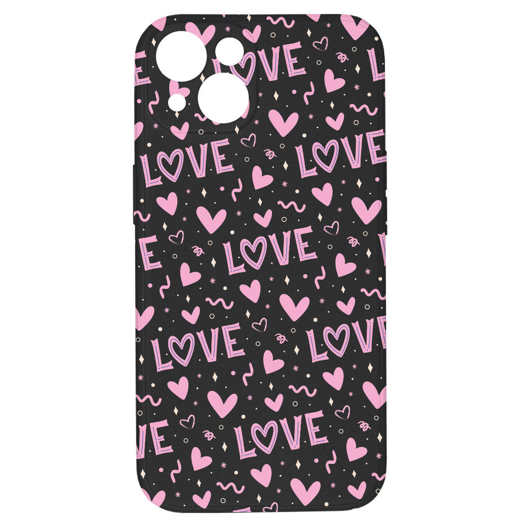 Levně Kryt Love černý pro iPhone 13
