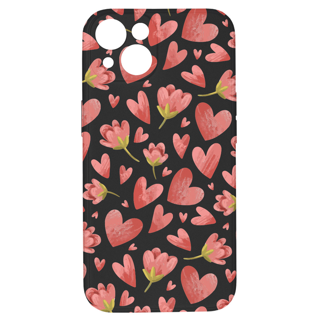 Levně Kryt Valentýnský kryt černý pro iPhone 13