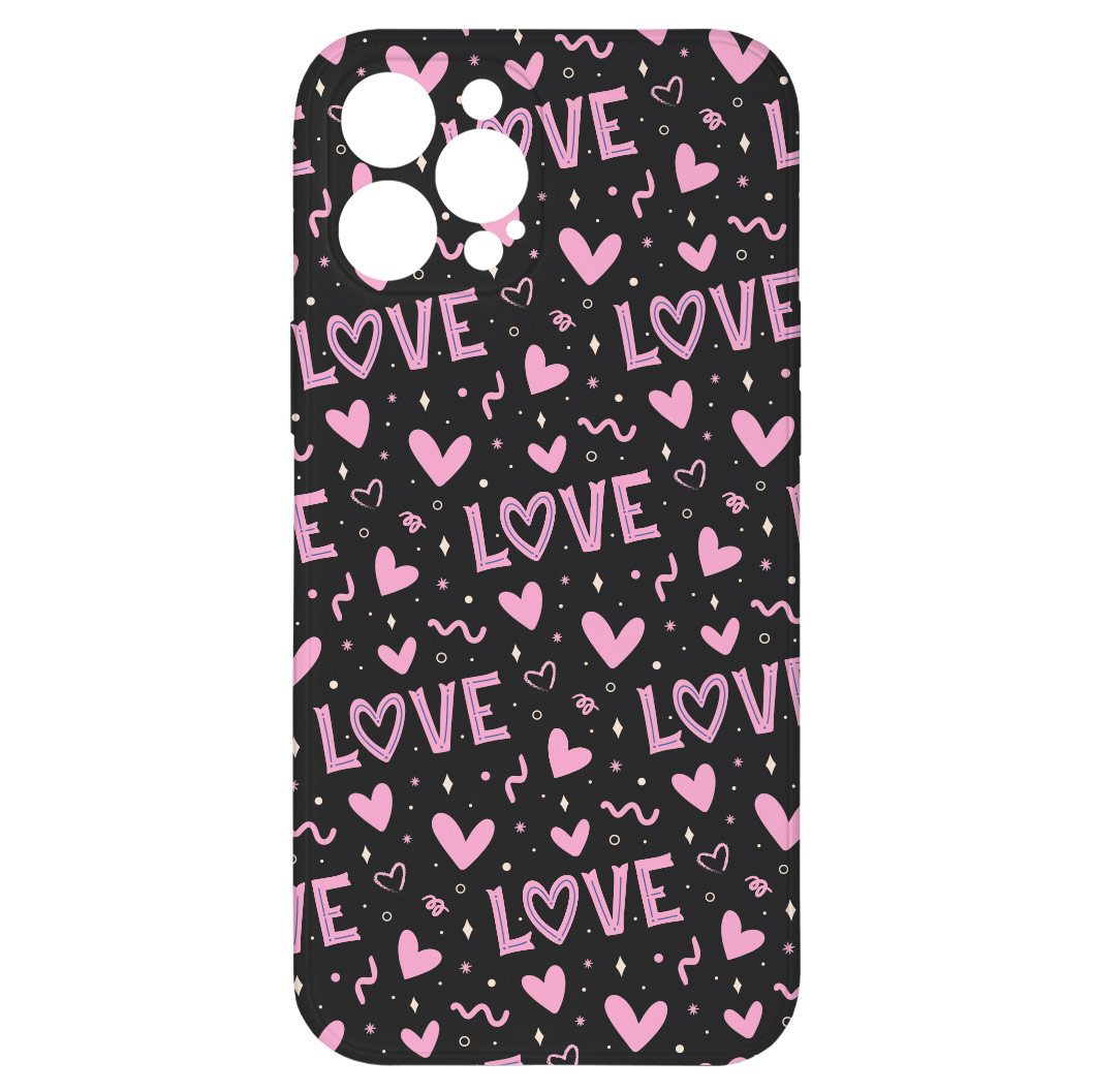 Levně Kryt Love černý pro iPhone 12 Pro