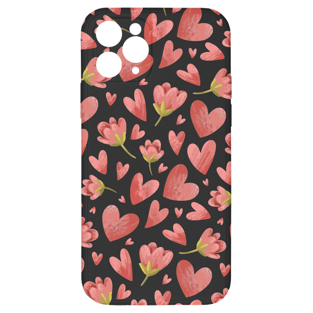 Levně Kryt Valentýnský kryt černý pro iPhone 11 Pro