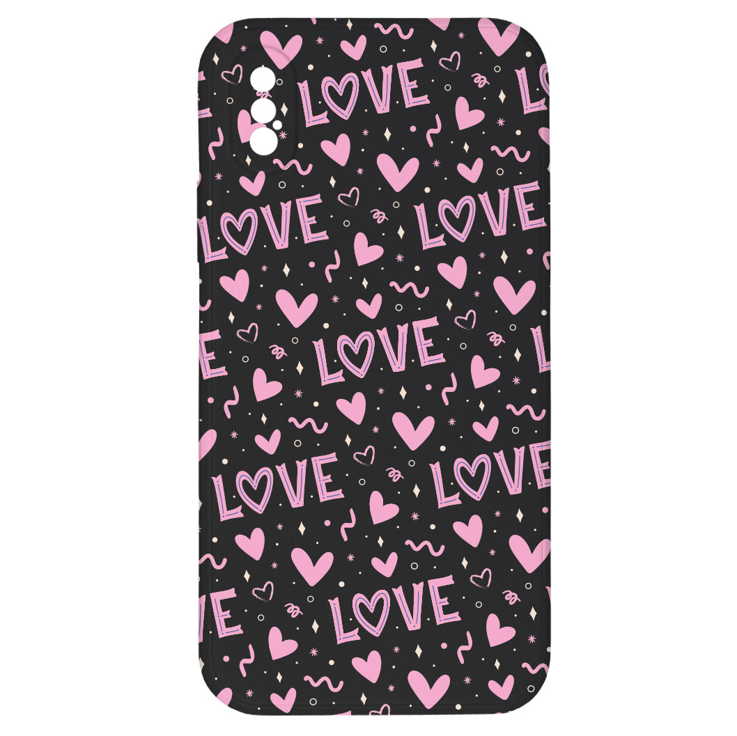 Levně Kryt Love černý pro iPhone X/XS