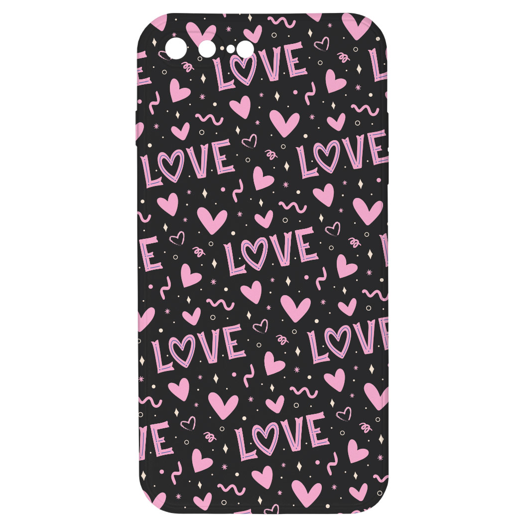 Levně Kryt Love černý pro iPhone 7/8 Plus
