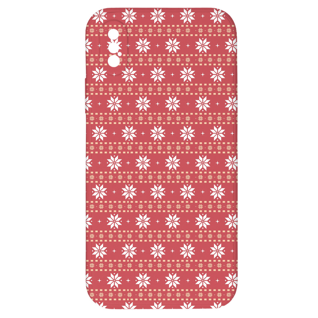 Levně Kryt Malované vločky pro iPhone X/XS