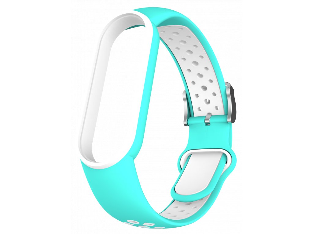 Xiaomi Náhradní náramek Mi band 3/4 EF Barva: Tyrkysovo-Bílá, Pro Přístroj: Xiaomi Mi band 3/4