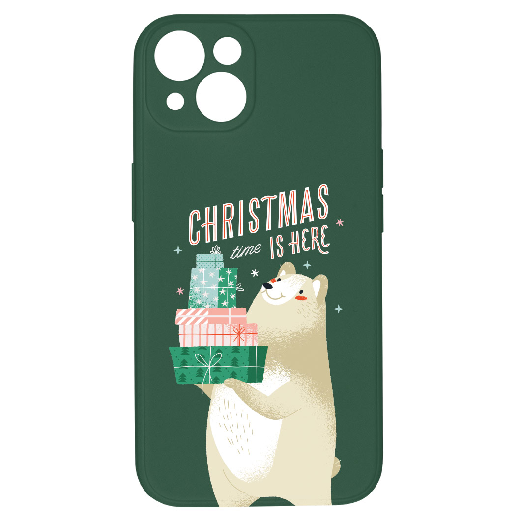 Levně Kryt Vánoce jsou tady zelený pro iPhone 13