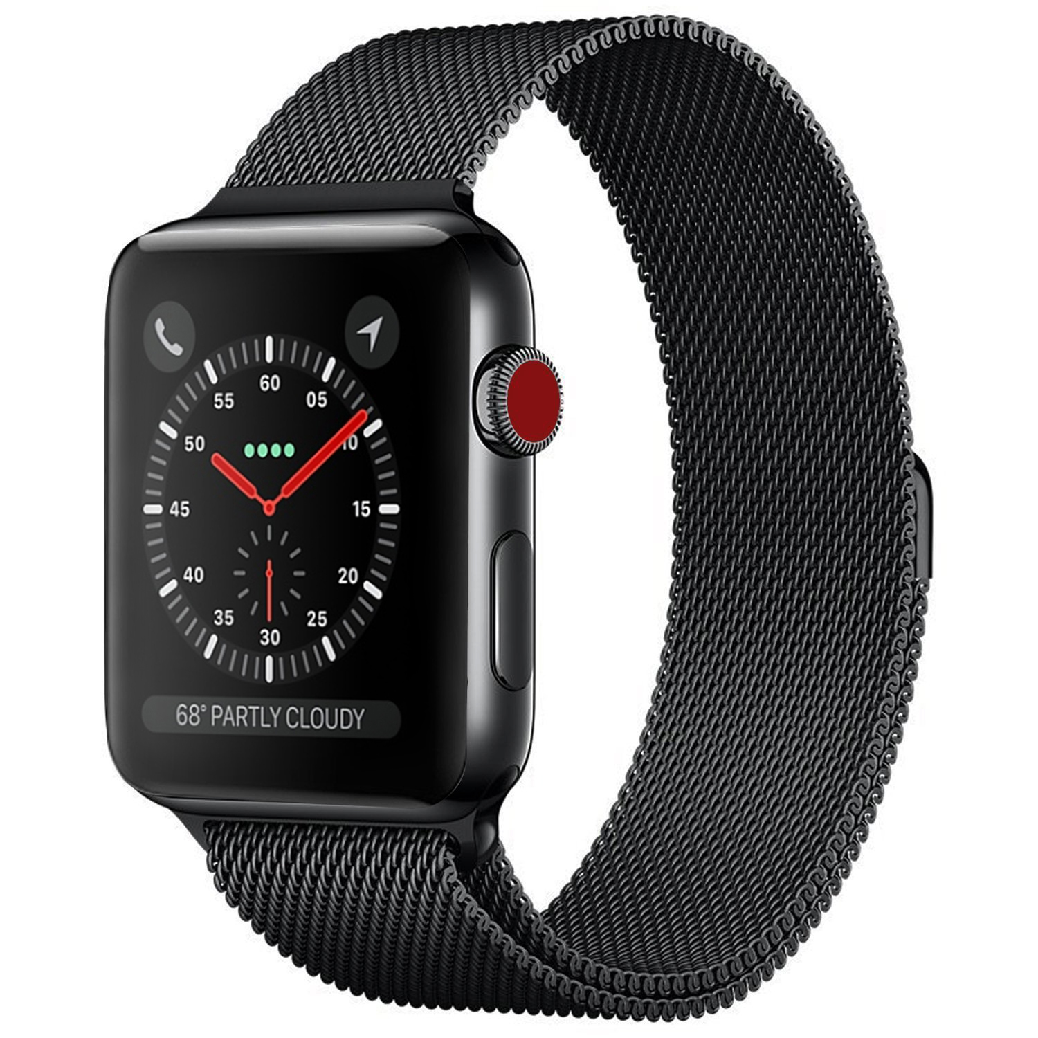 Milánský tah magnetický pro Apple Watch 38/40/41mm - Černá - -