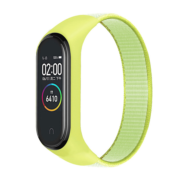 Náhradní náramek Mi band 3/4/5/6/7 SportNylon - Jablečně Zelená -