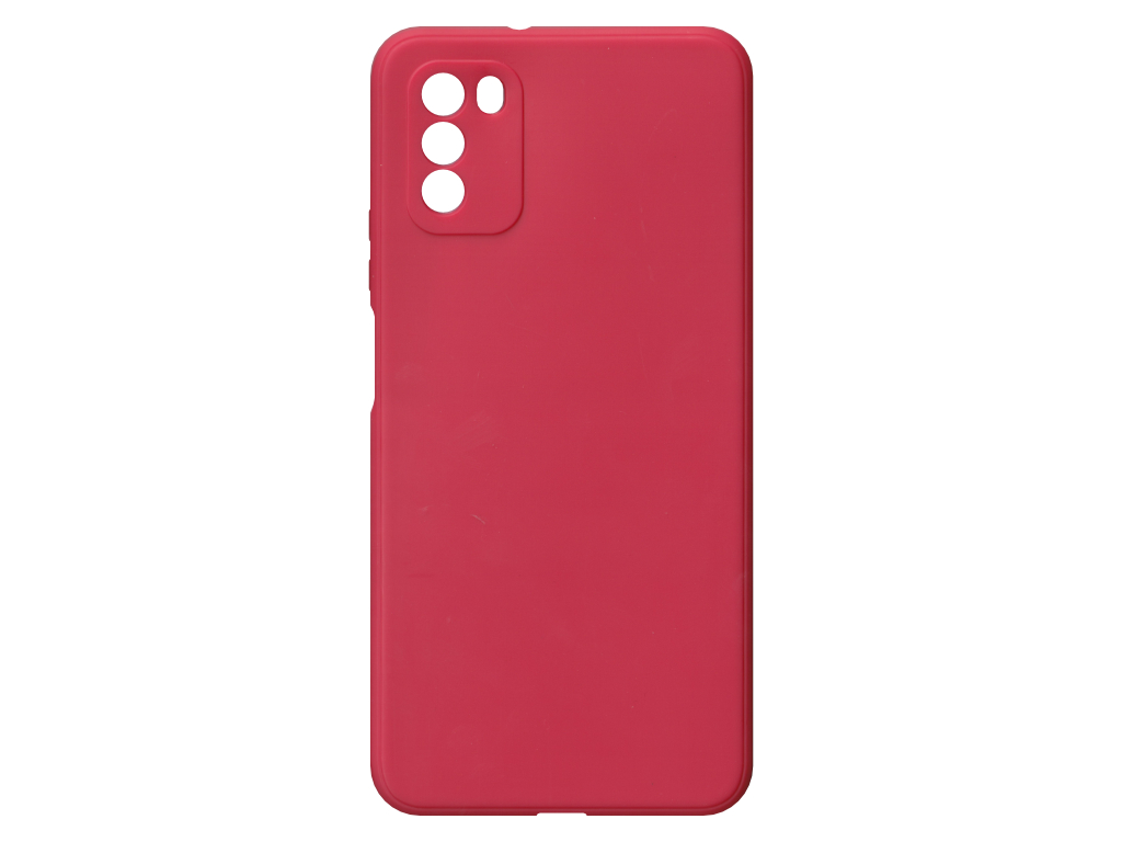 Jednobarevný kryt červený na Xiaomi Poco M3