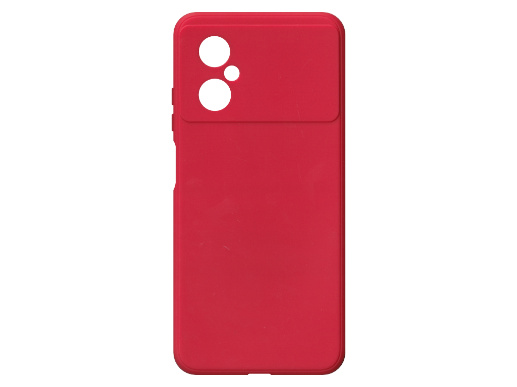 Jednobarevný kryt červený na Xiaomi Poco M4 5G