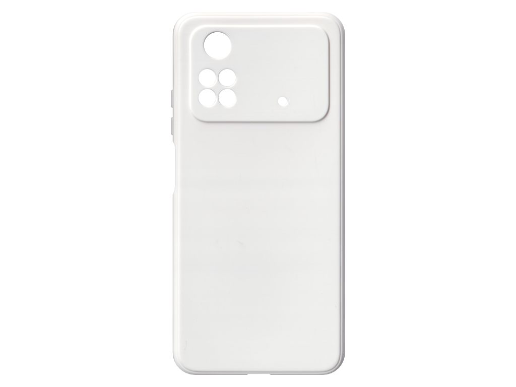 Jednobarevný kryt bílý na Xiaomi Poco M4 Pro 4G