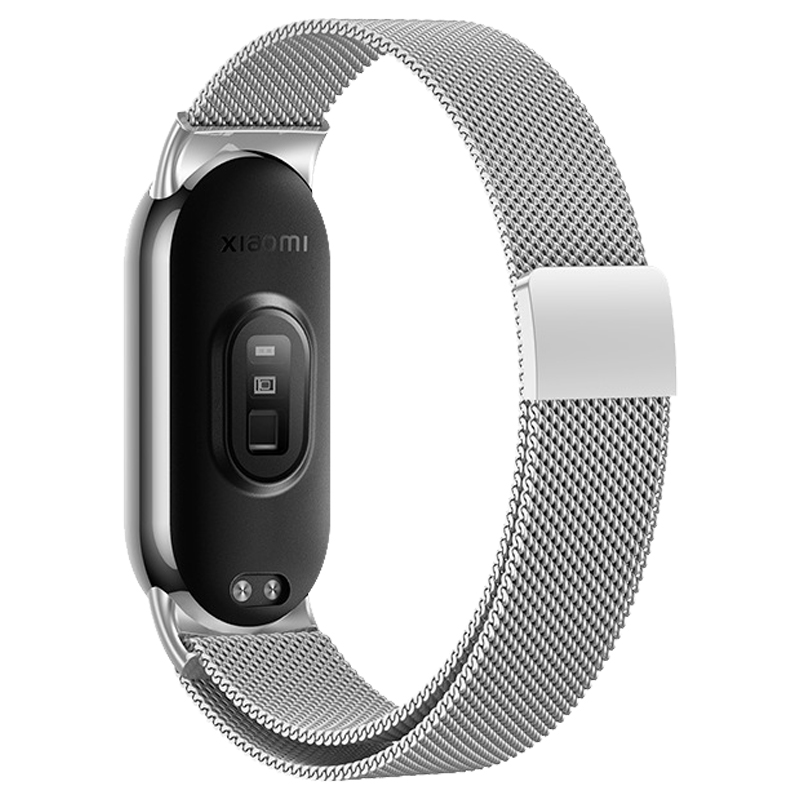 Milánský tah magnetické zapínání Mi Band 8 - Stříbrná -