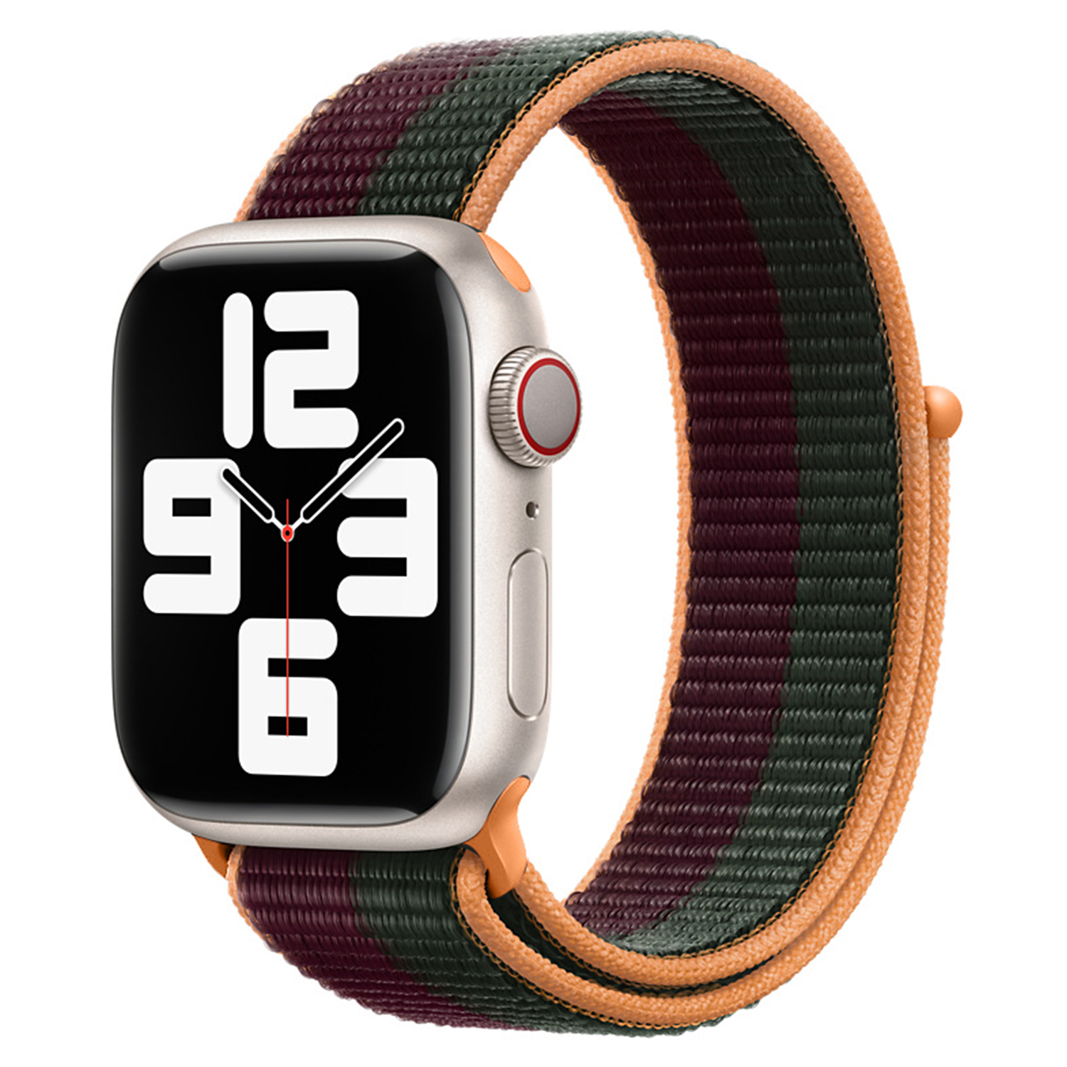 Nylonový řemínek pro Apple Watch 38/40/41/42(S10)mm Barevná varianta: Vínovo-oranžovo-zelená
