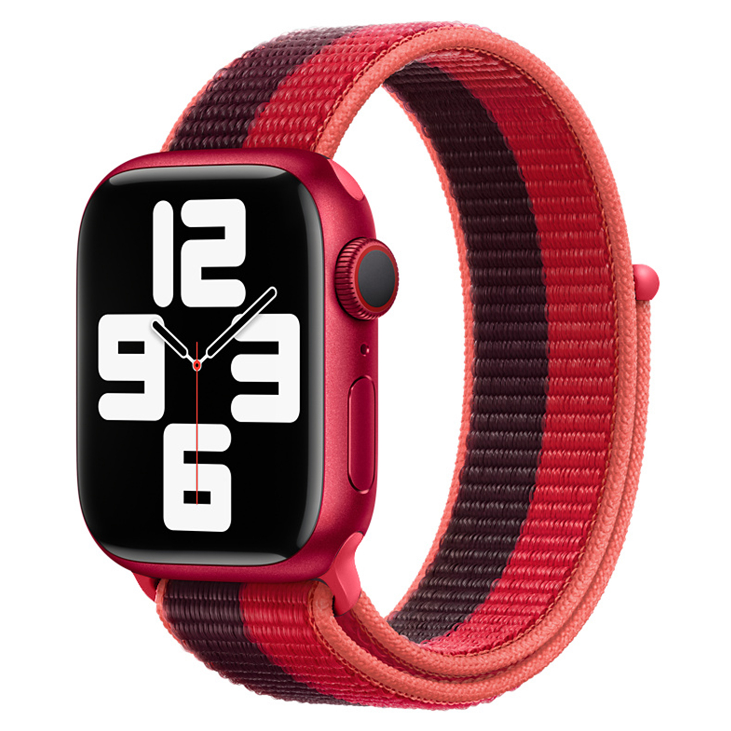 Nylonový řemínek pro Apple Watch 42/44/45/49 - Červeno-Černá - -