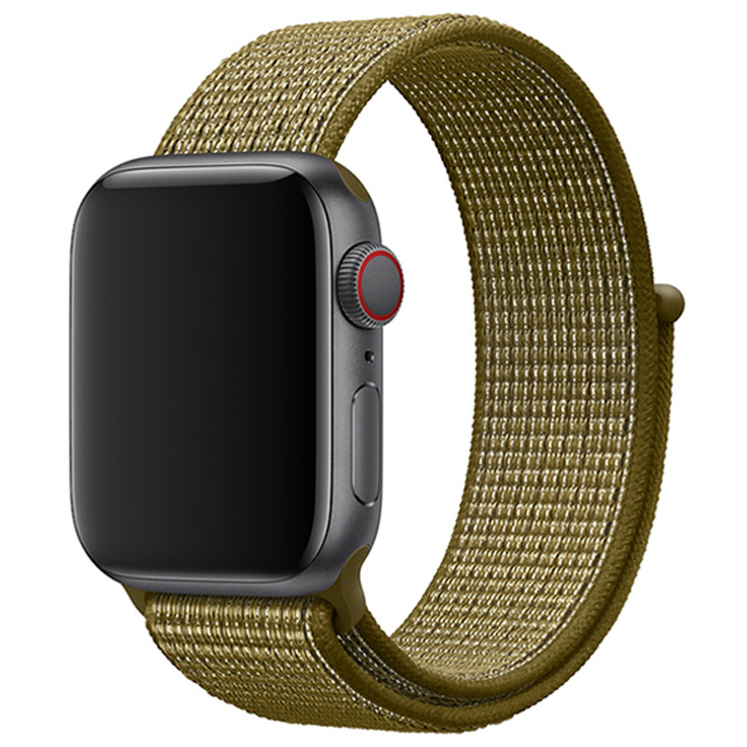 Nylonový řemínek pro Apple Watch 42/44/45/49 - Armádně Zelená - -