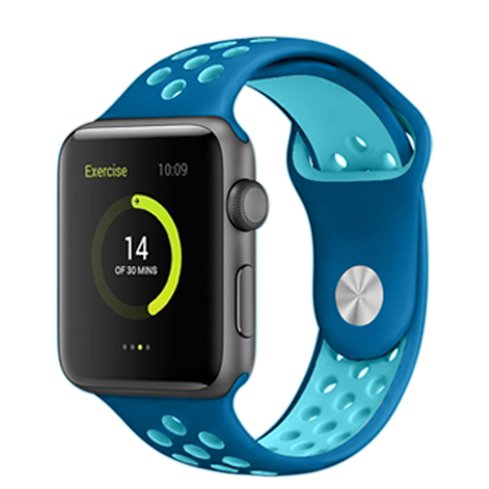 Perforovaný řemínek pro Apple Watch 38/40/41/42(S10)mm Barevná varianta: Odstíny modré