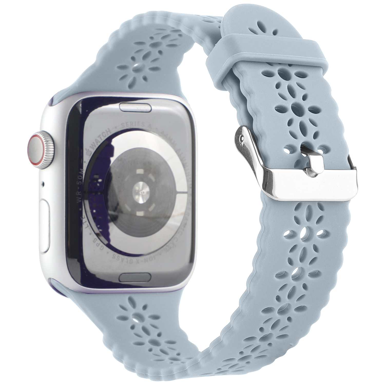 Řemínek s perforováním a přezkovým zapínáním pro Apple Watch 38/40/41mm - Světle modrý - -