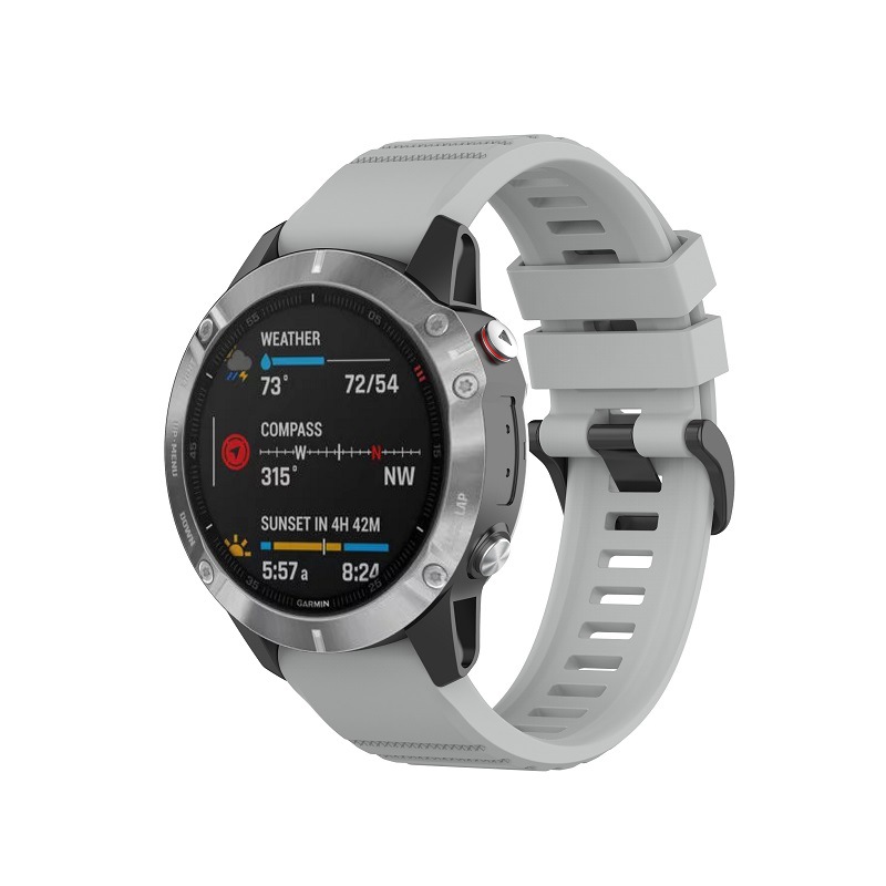 Levně QuickFit silikonový řemínek s přezkou 26mm Barevná varianta: Šedý