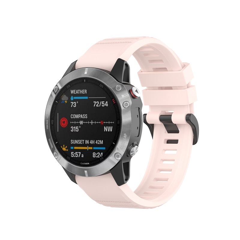 Levně QuickFit silikonový řemínek s přezkou 22mm Barevná varianta: Světle růžový