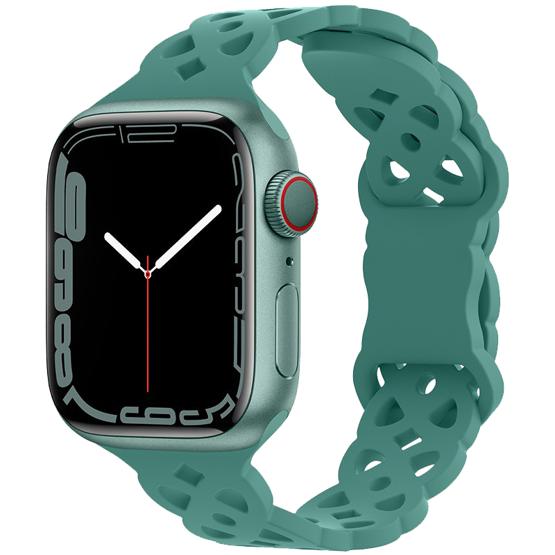 Silikonový úzký perforovaný řemínek pro Apple Watch 42/44/45/46/49mm Barevná varianta: Tyrkysový