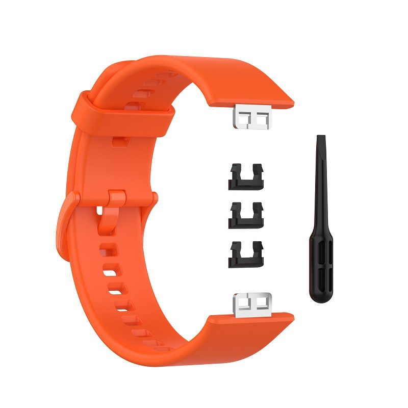 Levně Jednobarevný náhradní řemínek pro Huawei Fit Barva: Oranžová, Pro Přístroj: Huawei Fit
