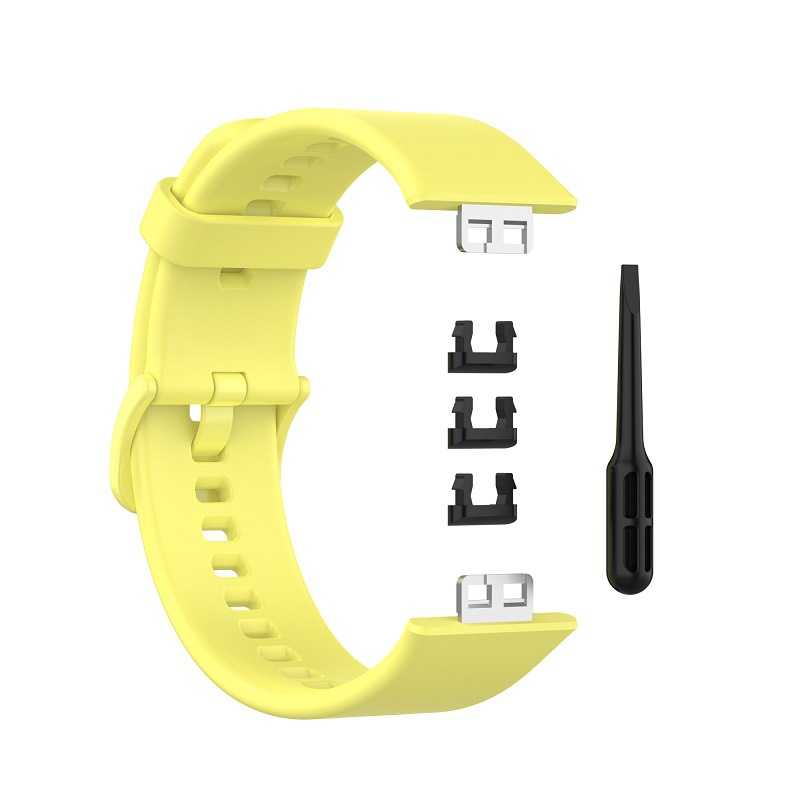Levně Jednobarevný náhradní řemínek pro Huawei Fit Barva: Žlutá, Pro Přístroj: Huawei Fit