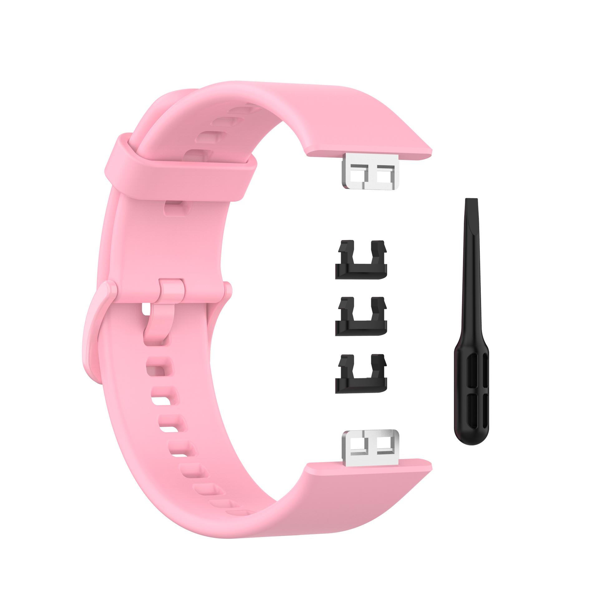 Levně Jednobarevný náhradní řemínek pro Huawei Fit Barva: Baby Růžová, Pro Přístroj: Huawei Fit