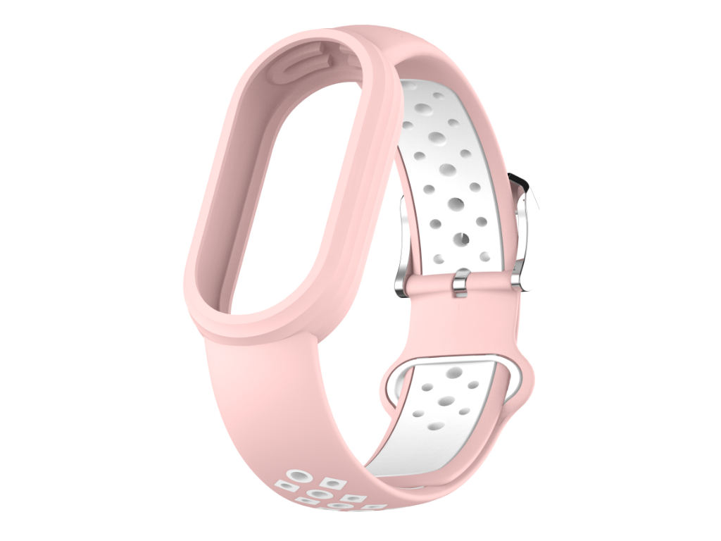 Náhradní náramek Mi band 8/9/10 EF Barva: Růžovo-Bílá, Pro Přístroj: Xiaomi Mi Band 8/9/10