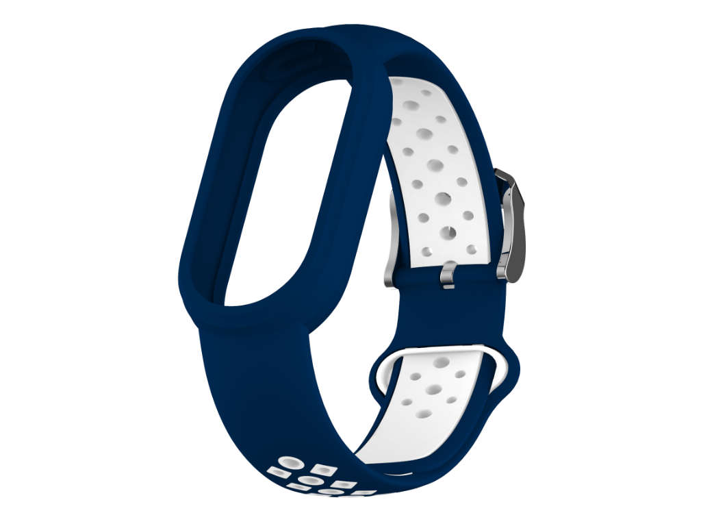 Náhradní náramek Mi band 8/9/10 EF Barva: TmavěModro-Bílá, Pro Přístroj: Xiaomi Mi Band 8/9/10