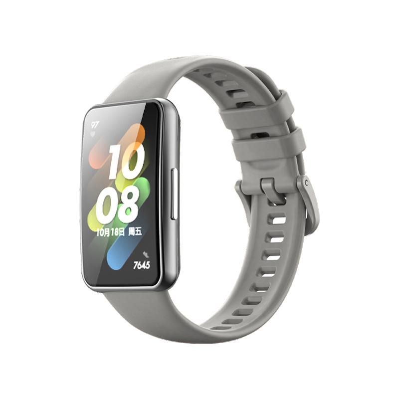 Levně Jednobarevný náhradní řemínek pro Huawei Band 7 Barva: Šedá, Pro Přístroj: Huawei Band 7