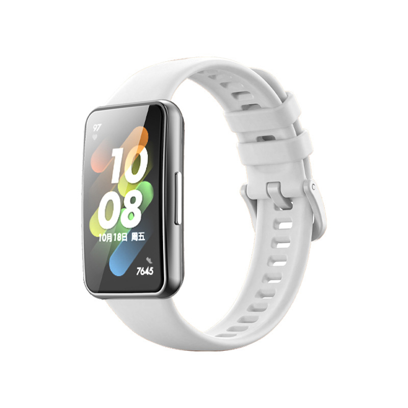 Levně Jednobarevný náhradní řemínek pro Huawei Band 7 Barva: Bílá, Pro Přístroj: Huawei Band 7