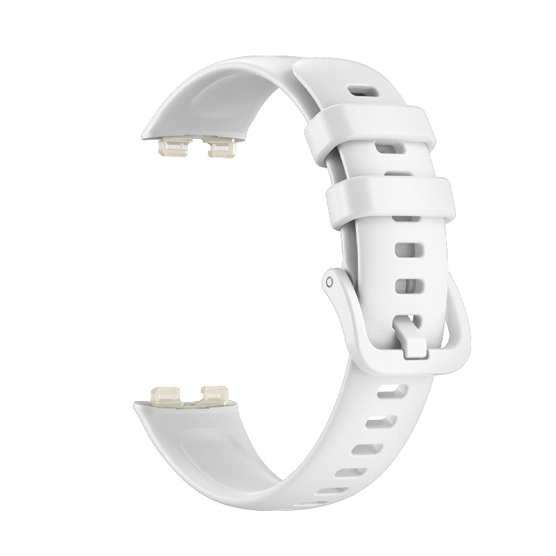 Levně Jednobarevný řemínek s přezkou pro Huawei Band 8 Barva: Bílá, Pro Přístroj: Huawei Band 8