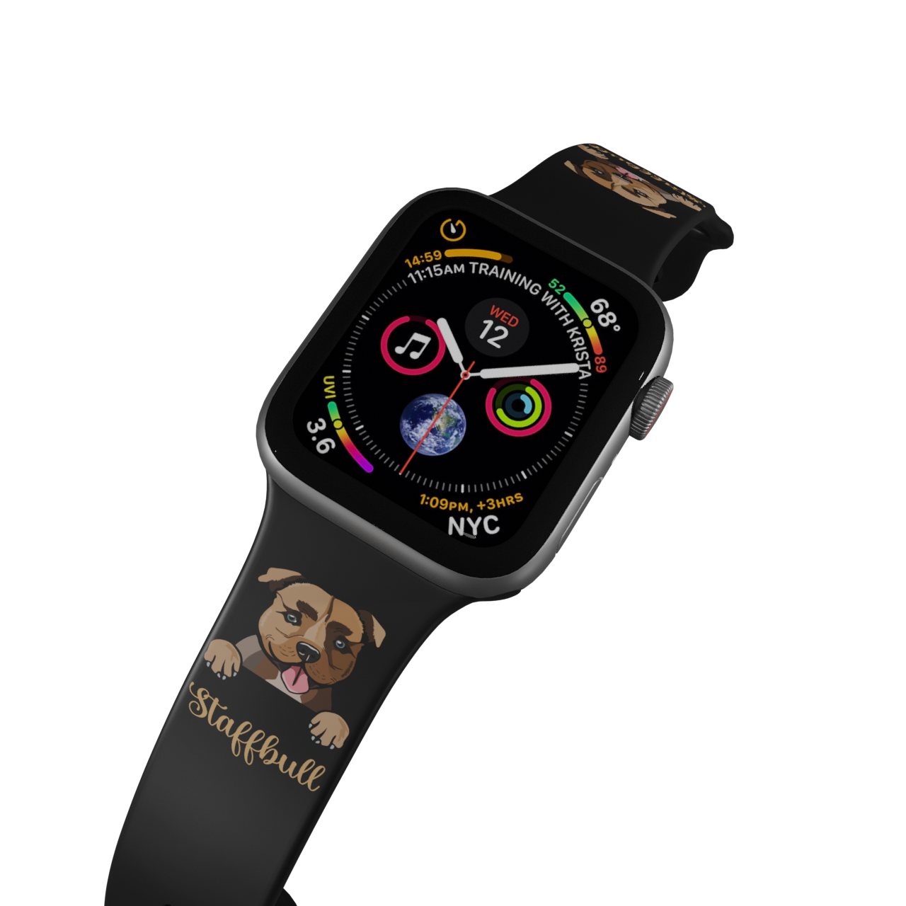Apple watch řemínek Staffbull - 38/40/41mm, barva pásku černá